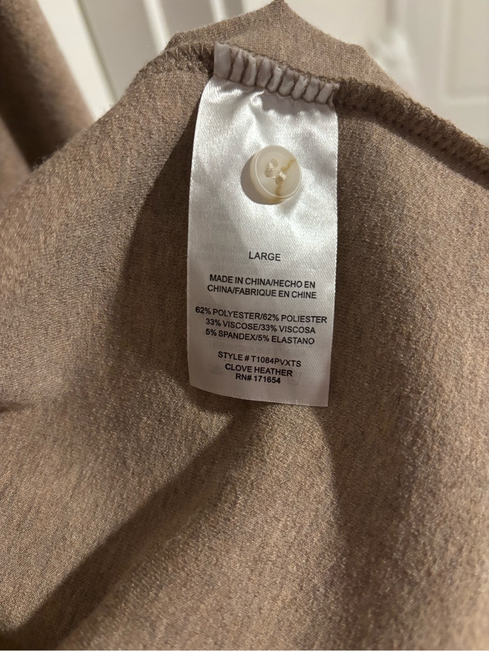Thread & Supply Women's Button Down Shirt in Taupe - Picture 4 of 5